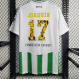 2023-24 Real Betis Home Fans Soccer Jersey (Homenaje Print JOAQUIN 17)
