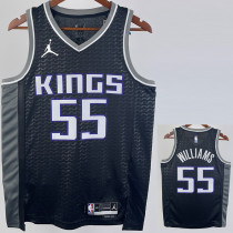 2022-23 Kings WILLIAMS #55 Black Top Quality Hot Pressing NBA Jersey (Trapeze Edition)飞人版