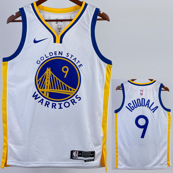 2022-23 WARRIORS IGUODALA #9 White Top Quality Hot Pressing NBA Jersey (V领)