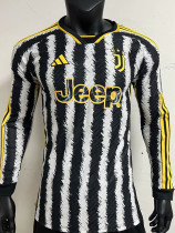 2023-24 JUV Home Long Sleeve Player Version Soccer Jersey (长袖球员)