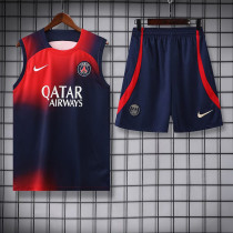 2023-24 PSG Red Tank top and shorts suit