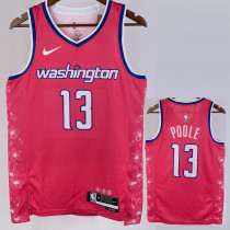 2022-23 Wizards POOLE #13 Pink City Edition Top Quality Hot Pressing NBA Jersey