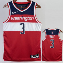 2022-23 Wizards BEAL #3 Red Top Quality Hot Pressing NBA Jersey