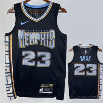 2022-23 Grizzlies ROSE #23 Black City Edition Top Quality Hot Pressing NBA Jersey