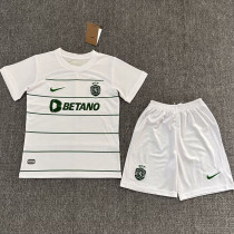 2023-24 Sporting Lisbon Away Kids Soccer Jersey