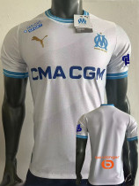 2023-24 Marseille Home Player Version Soccer Jersey (Print all Sponsor)