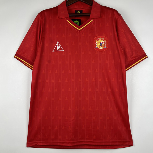 1988-1991 Spain Home Retro Soccer Jersey