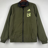 2023-24 Los Angeles Black & Green Double Sided Windbreaker (双面风衣) 金色边