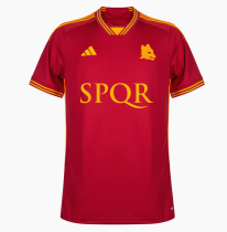2023-24 Roma Home Fans Soccer Jersey (Print SPQR)