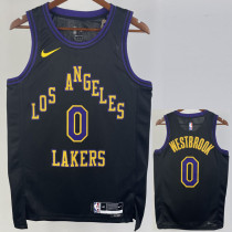 2023-24 LAKERS WESTBROOK #0 Black City Edition Top Quality Hot Pressing NBA Jersey