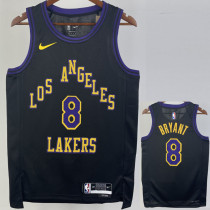 2023-24 LAKERS BRYANT #8 Black City Edition Top Quality Hot Pressing NBA Jersey