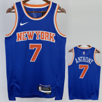 2022-23 KNICKS ANTHONY #7 Blue Top Quality Hot Pressing NBA Jersey