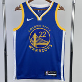 2022-23 WARRIORS WIGGINS #22 Blue Top Quality Hot Pressing NBA Jersey (V领)