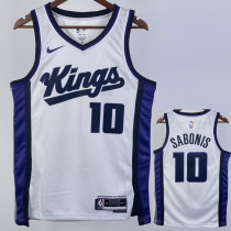 2023-24 Kings SABONIS #10 White Top Quality Hot Pressing NBA Jersey