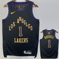 2023-24 LAKERS RUSSELL #1 Black City Edition Top Quality Hot Pressing NBA Jersey