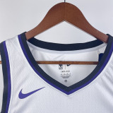 2023-24 Kings FOX #5 White Top Quality Hot Pressing NBA Jersey