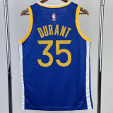 2022-23 WARRIORS DURANT #35 Blue Top Quality Hot Pressing NBA Jersey (V领)