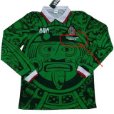 1998 Mexico Home Long Sleeve Retro Soccer Jersey (长袖)(带小字)