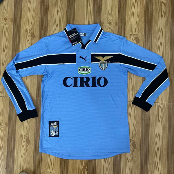 1998-2000 Lazio Home Long Sleeve Retro Soccer Jersey (长袖)