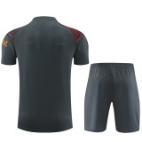 2023-24 Man City Grey Red Training Short Suit