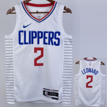 2022-23 Clippers LEONARO #2 White Top Quality Hot Pressing NBA Jersey