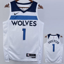 2022-23 Timberwolves ANDERSON #1 White Top Quality Hot Pressing NBA Jersey
