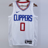 2022-23 Clippers WESTBROOK #0 White Top Quality Hot Pressing NBA Jersey