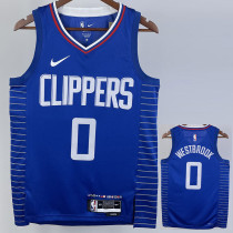 2022-23 Clippers WESTBROOK #0 Blue Top Quality Hot Pressing NBA Jersey