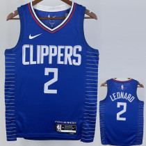 2022-23 Clippers LEONARO #2 Blue Top Quality Hot Pressing NBA Jersey