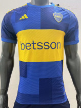 2023-24 Boca Juniors Home Player Version Soccer Jersey