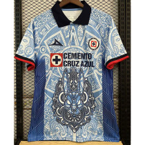 2023-24 Cruz Azul Grey Blue Special Edition Fans Soccer Jersey