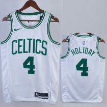 2022-23 CELTICS HOLIOAY #4 White Home Top Quality Hot Pressing NBA Jersey