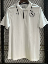 2023-24 Napoli White Polo Short Sleeve