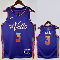 2023-24 SUNS BEAL #3 Purple City Edition Top Quality Hot Pressing NBA Jersey