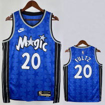 2023-24 Magic FULTZ #20 Dark Blue Top Quality Hot Pressing NBA Jersey (Retro Logo)(V领)