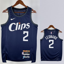 2023-24 Clippers LEONARD #2 Dark blue City Edition Top Quality Hot Pressing NBA Jersey