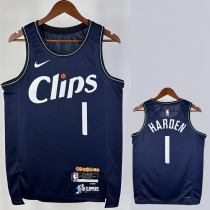2023-24 Clippers HARDEN #1 Dark blue City Edition Top Quality Hot Pressing NBA Jersey