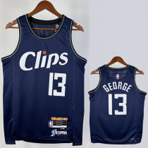 2023-24 Clippers GEORGE #23 Dark blue City Edition Top Quality Hot Pressing NBA Jersey