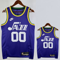 2023-24 JAZZ CLARKSON #00 purple Top Quality Top Quality Hot Pressing NBA Jersey (Retro Logo)