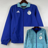 2023 Algeria Dark blue & Sky Blue Double Sided Windbreaker (双面风衣)