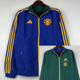 2023-24 Man Utd Blue & Green Double Sided Windbreaker (双面风衣)