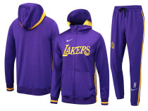 2023-24 NBA LAKERS Purple Full Zip hoodie Tracksuit