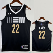 2023-24 Grizzlies BANE #22 Black City Edition Top Quality Hot Pressing NBA Jersey
