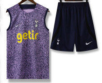 2023-24 TOT Purple Tank top and shorts suit (黑花点)