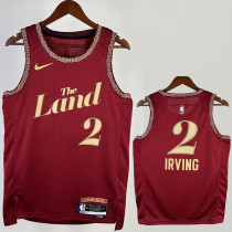 2023-24 Cleveland Cavaliers IRVING #2 Red City Edition Top Quality Hot Pressing NBA Jersey