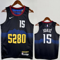 2023-24 Nuggets JOKIC #15 Black City Edition Top Quality Hot Pressing NBA Jersey
