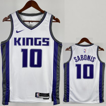 2022-23 KINGS SABONIS #10 White Home Top Quality Hot Pressing NBA Jersey(V领）