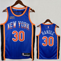 2023-24 KNICKS RANDLE #30 Blue City Edition Top Quality Hot Pressing NBA Jersey