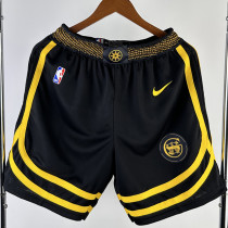 2023-24 WARRIORS Black City Edition Top Quality NBA Pants