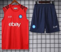 2024-25 Napoli Red Tank top and shorts suit